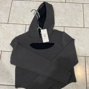 Buffbunny cropped cutout sweatshirt